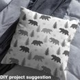 thumbnail image 2 of Feelyou Wildlife Bear Fabric by the Yard 2 Yards for Kids, Jungle Animals Room Decor Fabric by the Yard, Rustic Farmhouse Theme Fabric for Sewing, Super Cozy Room Decor, 2 of 6