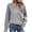 Gray, variant on QQZ Textured 1/4 Zipper Sweatshirt for Women, Stand Collar Long Sleeve Pullover, Comfort Hoodies for Women Without Hood