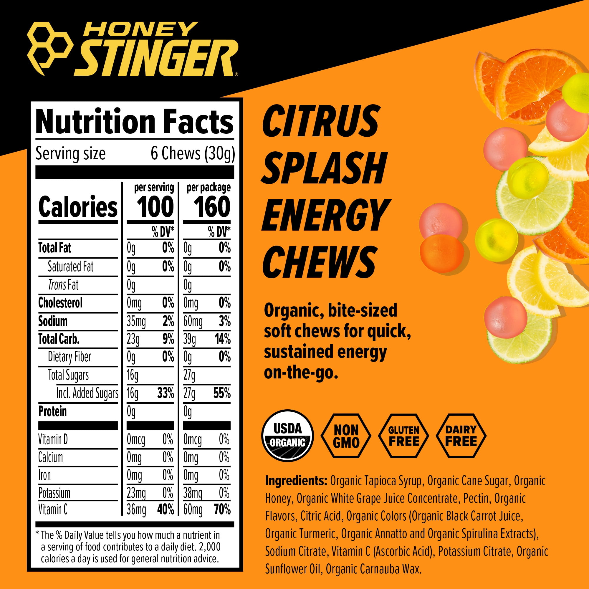 Honey Stinger SS Citrus Splash Chew