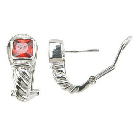 925 Sterling Silver Fashion Earrings Makes Unique Anniversary Gift For Her, Princess Cut Fashion Sterling Silver Earrings