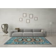 thumbnail image 3 of Ahgly Company Indoor Round Persian Light Blue Traditional Area Rugs, 6' Round, 3 of 4