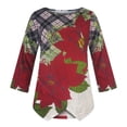 thumbnail image 5 of Meichang Hauts d'Automne pour Femmes Grande Taille T-Shirts Graphiques Pailletés Arbre de Noël Légers à Manches Longues Col Ras du Cou Chandail de Noël Hauts des Fêtes, 5 of 5