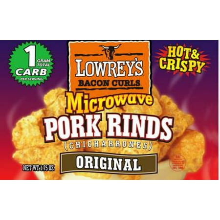 Lowery's Original Microwave Pork Rinds, Chicharrones, Hot and Crispy Protein Snacks, 18