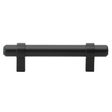 GlideRite 3 in. Center European Style Solid Steel Bar Pulls, Matte Black, Pack of 25