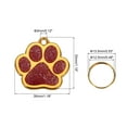 thumbnail image 2 of Uxcell 2 Set Pet ID Tags Cute Paw Shape, 30x30mm Metal Personalized Engraving Up to 5 Lines for Pet Dog ID Tags (Red), 2 of 6