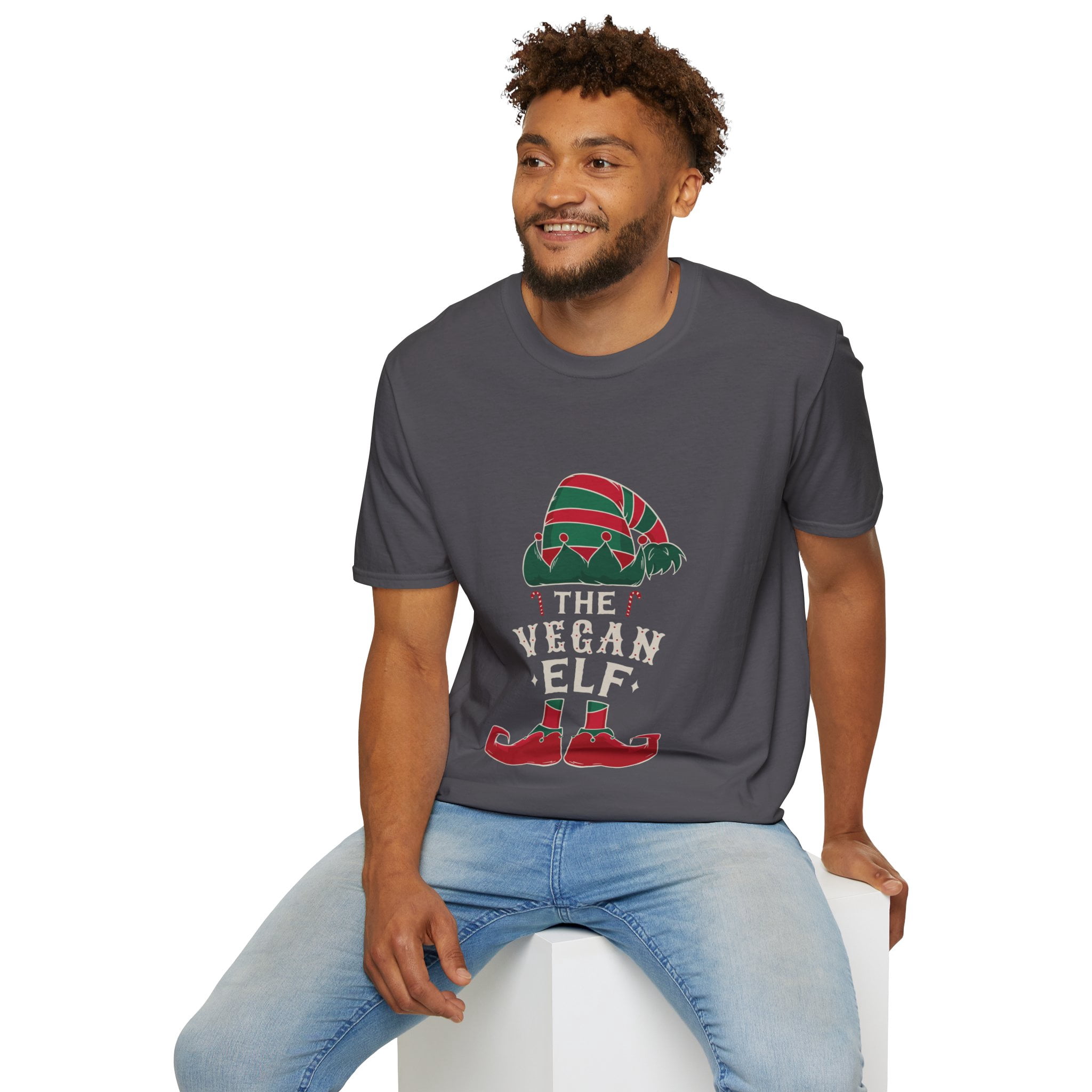 Vegan Elf Hat Boots Candy Cane Men Women Apparel