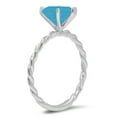 thumbnail image 2 of 2 ct Marquise Cut Simulated Turquoise Solitaire 14K White Gold Womens Engagement Ring, 2 of 3