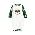 thumbnail image 2 of Elippeo Christmas Family Pajamas Matching Set Christmas Tree Print Raglan Long Sleeve Tops and Plaid Pants Sleepwear Nightwear, 2 of 10