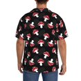 thumbnail image 3 of Fotbe Cartoon Mushroom Camisa Estampada de Manga Corta para Hombre, Casual de Verano, Estilo Playero, Sin Arrugas-Medium, 3 of 5