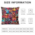 thumbnail image 5 of HENGT  Quilt Throw Pillow Cushion Cover Image Print of a Cultural Tile Pattern from Bali Indonesia Floral and Rich in Color, Double-Side Digital Print Decor,Multicolor, 5 of 5