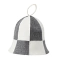 thumbnail image 2 of Accesorio para sauna: protector de fieltro reutilizable, absorbente de agua, color gris y blanco, anti-calor. Sombrero, 2 of 9