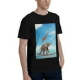 thumbnail image 2 of Bingfone Elephant Giraffe Men'S Loose Fit Short-Sleeve Pocket T-Shirt, 2 of 7