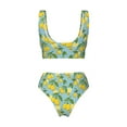 thumbnail image 5 of Daiia Lemon (3) Women's Bikini Set Two Piece Swimsuit High Waisted Bikini Adjustable Straps Bikini Perfect for Beach, Pool, and Summer Vacation-Medium, 5 of 9