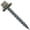 ASH GRAY-250, variant on 10 X 1-1/2" Brite White Metal Roofing Screws - Hex Washer Head- Self-starting/tapping Epdm Washer. 1 250 Count Bag 250