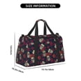 thumbnail image 3 of Easygdp Roses Skulls Bolsa de Gimnasio, Bolsa de Viaje Duffel, Bolsa de Fin de Semana con Compartimentos, Bolsa de Mano para Noche, 3 of 7