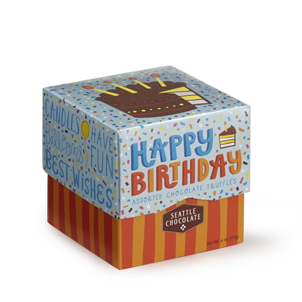 Seattle Chocolates Gift Box, Happy Birthday, 6 Ounce