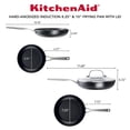 thumbnail image 2 of Juego de sartenes de inducción anodizadas duras KitchenAid de 3 piezas, 2 of 8