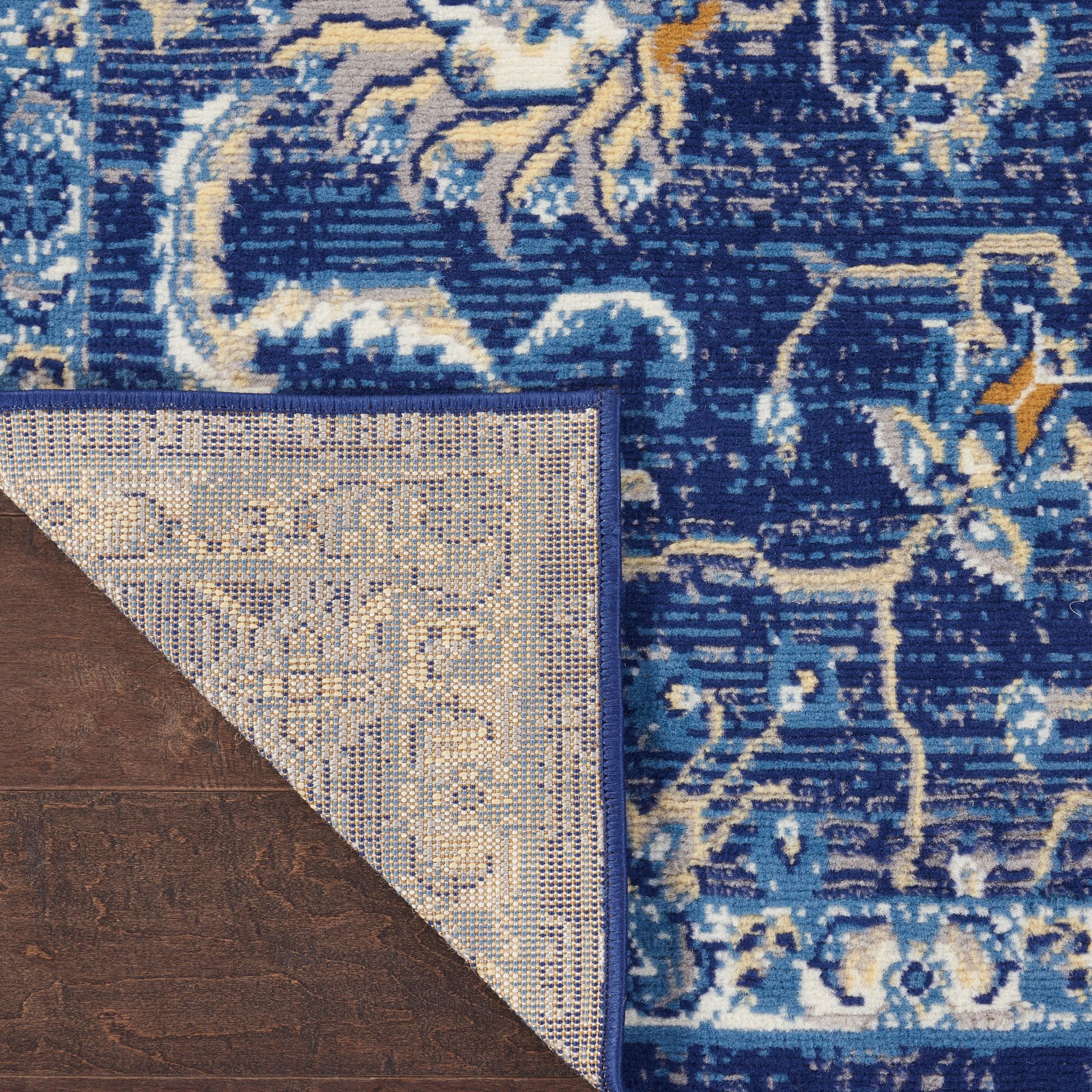 Nourison Grafix GRF24 Indoor Area Rug - Navy 2'3" x 7'6"