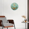thumbnail image 3 of 10 Inch Wall Clock Battery Operated Silent Clock Decorative for Office, Kitchen, Outdoor, Living RoomGold Dots Stripes Printed Pretty Design, 3 of 4