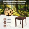 thumbnail image 5 of Giantex Dining Chair Set of 2, Kitchen Side Chairs w/Slatted Backrest, Armless Dinette Chairs, Brown, 5 of 9