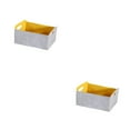 thumbnail image 1 of Ruiboury Multi Storage Baskets Organizer For Cables Toys Collapsible For Easy gray+yellow 30x24x15cm 2Set, 1 of 6