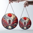thumbnail image 4 of Japanese Style Antique Temple Zen Stained Glass Suncatcher Meditation Room Decor Unique Gift, 4 of 8