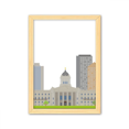 thumbnail image 1 of Canadá lugar y los edificios de la ciudad de moda Cuadro de madera decorativa marco de casa A4, 1 of 3
