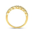 thumbnail image 3 of Diamond Princess 10kt Yellow Gold Womens Round Diamond Triple Row Vintage-inspired Band Ring 1/3 Cttw, 3 of 4