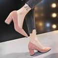 thumbnail image 5 of Win s Way Women's Suede Pointed Toe Heel Pumps Comfort Work Dress High Heels, 5 of 9