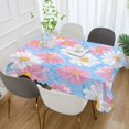 thumbnail image 2 of Yayeee Tablecloths 60" x 60" Rectangle Wrinkle Resistant Party Table Cover, Pink Daisy, 2 of 8