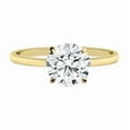 thumbnail image 3 of Cora Jewellery 2CT Round Moissanite Ring, Solitaire Engagement Ring for Women, 10K Yellow Gold, 11 US, 3 of 5