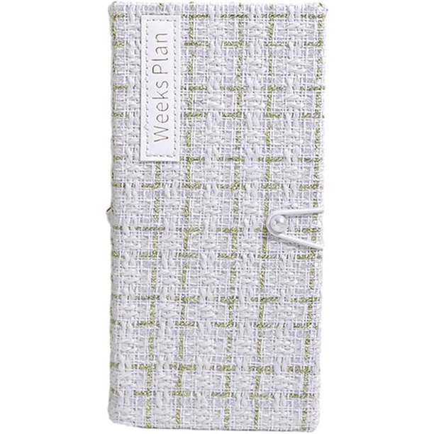 Cuaderno de Estudiantes con Personalidad Minimalista, Gestión Del Tiempo, Guía de Planificación de Rejilla - Blanco