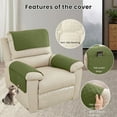 thumbnail image 5 of OAVQHLG3B 4 Pieces Sofa Headrest Cover for Recliner Chair with Storage Pockets Non Slip Armrest Cover Fuzzy Couch Cover Washable Furniture Protector, 5 of 7