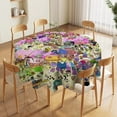 thumbnail image 5 of Adventure Time Round Tablecloth Print Decorative Table Cover Washable Table Cloths for Dining Party Picnic 50x50in, 5 of 8