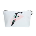 thumbnail image 1 of Unique Bargains Personalized Makeup Bag F Letter Purse Small Cosmetic Bag Zipper Monogrammed Makeup Bag Pouch White, 1 of 7