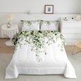thumbnail image 1 of Erosebridal Cartoon Leaf Bedding ToddlerComforter Set, Rustic Botanical Down Comforter, Eucalyptus Leaves Decor, Reversible, 1 of 8