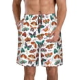 thumbnail image 2 of Uemuo Colorful Butterfly Pattern Men's Swim Trunks Hawaiian Beach Bathing Suit Swimsuits Beach Quick-Dry Shorts with Pockets-3X-Large, 2 of 9