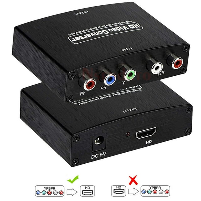 MesaSe Ypbpr R/l to Compatible forhdmi Converter 1080p Video Audio Adapter Splitter for Dvd Hdtv Monitor Projector
