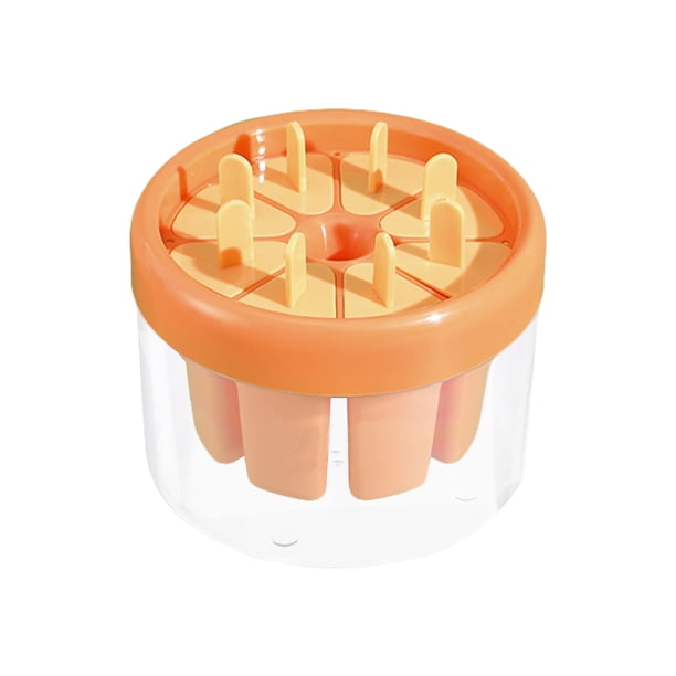 Caja de hielo de plástico a prueba de polvo para hacer helados DIY accesorios de cocina (naranja) Likrtyny Libre de BPA