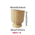 thumbnail image 3 of Handwoven Rattan Basket Planter Decorative Round Storage Container with Raised Base for Indoor Outdoor Use Home Office(1PC),Brown, 3 of 5