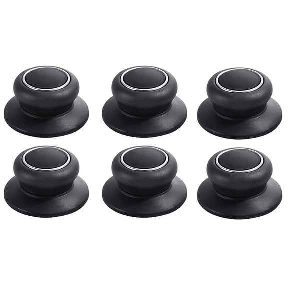 6Pcs Pot Lid Top Replacement Knob,Heat Resistant,Bakelite Kitchen Pot Lid Handle,Easy installation Kitchen