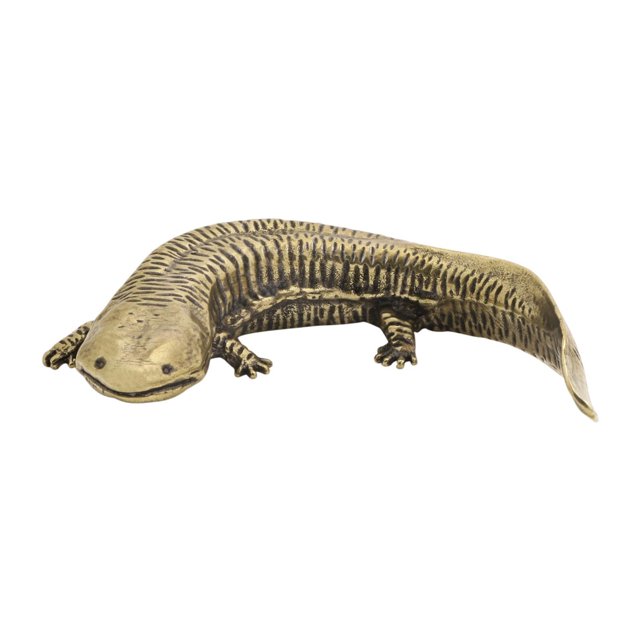 Estatua de salamandra de cobre, figura de animal, artesanía creativa, pequeña decoración del hogar para cafetería, escritorio, estudio, salón de té, e