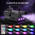 thumbnail image 4 of Fog Machine,Smoke Machine with 13 Colorful LED Lights,500W and 3000CFM Smoke Sprayer with Remote,Outdoo&Indoor Fogger for Halloween,Party and Stage Effect, 4 of 7
