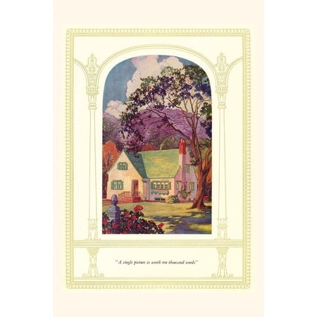 Pocket Sized - Found Image Press Journals: Vintage Journal Quaint Cottage House (Paperback)