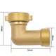 thumbnail image 4 of Tubo de codo de latón Conector de instalación de tuberías de 26 mm Tipo de perilla roscada de latón para jardín Sywqhk Accesorios para autos y motos, 4 of 4