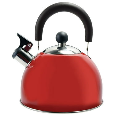 2.5 Qt Stainless Steel Whistling Tea Kettle - Red