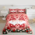 thumbnail image 2 of Homewish Happy Valentine'S Day Full Size Comforter Sets,Kawaii Cartoon Gnome Bedding Comforter Set,Cute Colorful Flower Bedding Sets For Gtirls Teens,Super Cozy Room Decor Reversible,3 Pieces, 2 of 8