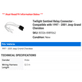 thumbnail image 2 of Twilight Sentinel Relay Connector - Compatible with 1997 - 2001 Jeep Grand Cherokee 1998 1999 2000, 2 of 2