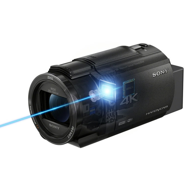 Sony FDR-AX43 4K Handycam, 2x 64GB SanDisk Cards, Case, Tripod