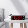 thumbnail image 3 of DOLITY Clock Date/Day Temperature Adjustable Brightness with Remote Control LED Display red, 3 of 5